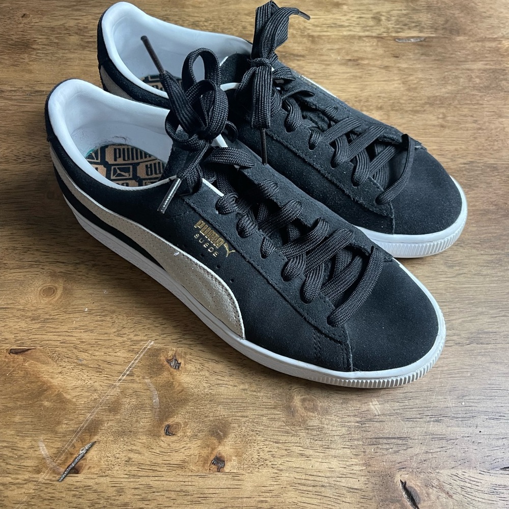 Puma Men's Black Sneakers with White Accents